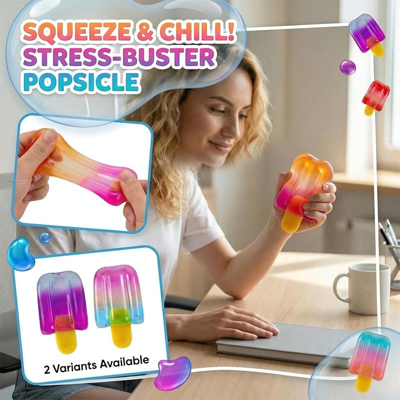 Sensory Nice-Sicle Stress Relief Cube Squeeze Object Ice Cream Twisting Toys