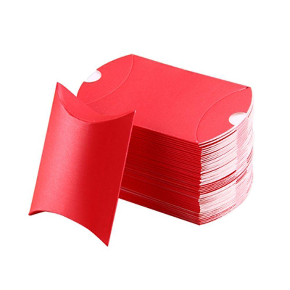 

10/50pcs Party Present pouch Xmas Paper Candy Boxes Christmas Kraft Gift Bag Pillow Shape 10pcs