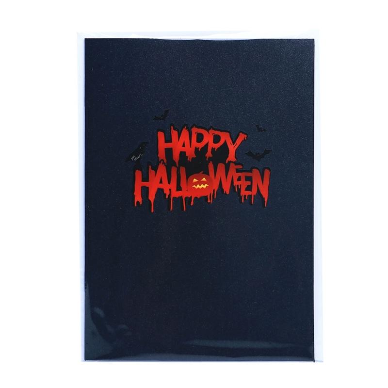 Vampires Theme 3D Standing Halloween Greeting Card Invitation Card For Eerie Celebration And Home Decoration
