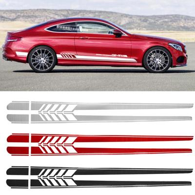 1 Paar Auto-Seitenaufkleber, wasserdicht, DIY, exquisites Auto, beide Seitenstreifen, Aufkleber, Wrap, Vinylfolie, Aufkleber, Auto-Tuning-Zubehör