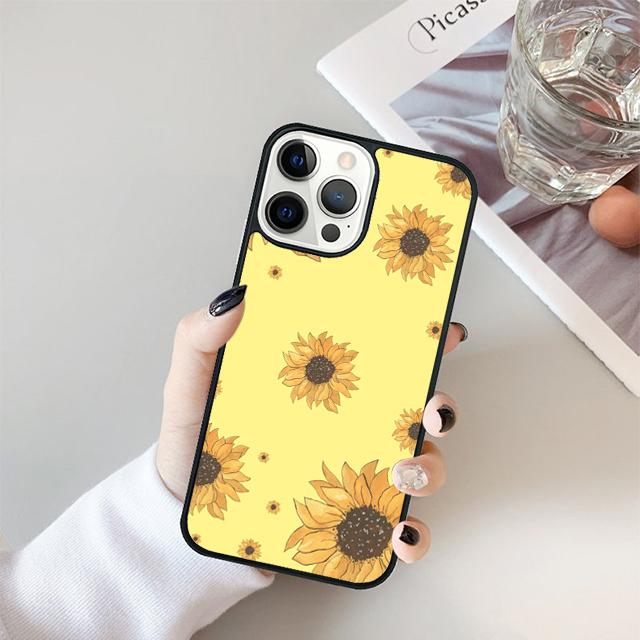 Coque de téléphone florale tournesol pour iPhone 17 Air 15 16 11 12 13 14 Pro Max Housse pour iPhone 17 Air Max Plus coque Fundas