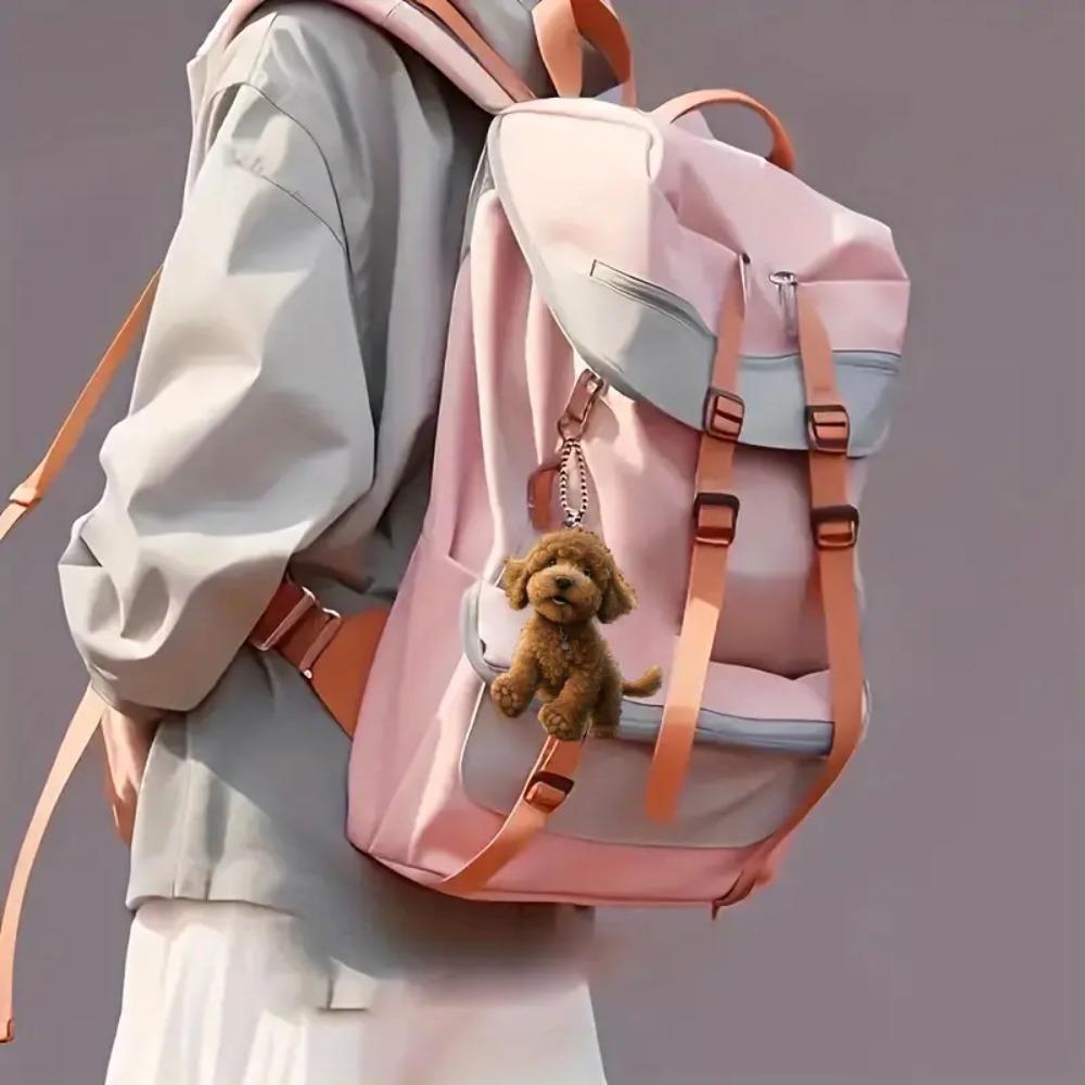 Ciondolo 2D orsetto cane per specchietti auto e portachiavi. Un accessorio creativo per le vacanze.