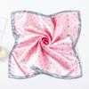 1 Peça Bandana Comissários de Bordo 50x50CM Moda Poliéster Elegante Lenços Quadrados Hijab Femininos