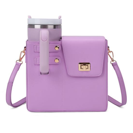 Cup Holder Shoulder Bag Water Bottle Holder Crossbody Bag with Adjustable Strap Cup Carrier Crossbody Purse for Outdoor Travel