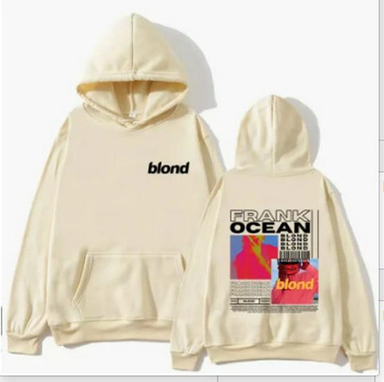 

2024 Korean Style Hoodie with Blonde Front & Back Print XXL чёрный