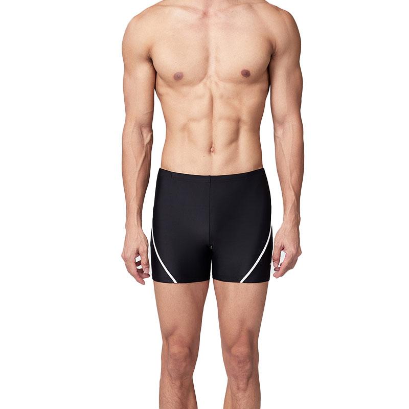 Anta Water Resistant Breathable Slim Fit Professional Competitive Training Swim Shorts Men Swimwear Black 1824532401-10