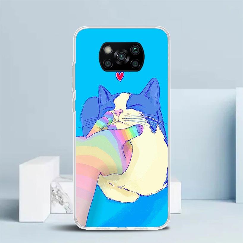 Cat Cute Kitten Cartoon Phone Case For Xiaomi Poco F7 Ultra X5 X6 X7 Pro M7 Redmi 15C 15 13C 13 12C 12 10C 10 10A 9 9C 9A 9T Cov