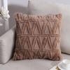 Latest 45x45cm Plush-touch Throw Pillow Covers Solid Color Square Bolster Wool Pillow Case For Sofa Bedroom Car Cusihion Cover Decorative