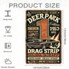 Vintage Metal Tin Sign Deer Park Drag Strip Wall Decor Retro Garage Poster 7.8x11.8 Inch