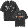 Bad Bunny Album Cover T-Shirts Debi Tirar Mas Fotos DTMF Vintage Washed T-Shirts Herren Damen Mode 90er Hip Hop Oversized T-Shirt