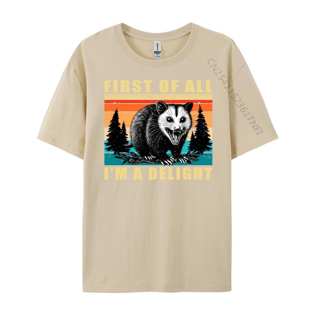 First Of All I M A Delight Angry Opossum Possum Wholesale Tshirts 100 Pcs T-Shirt Tops T Shirt Character