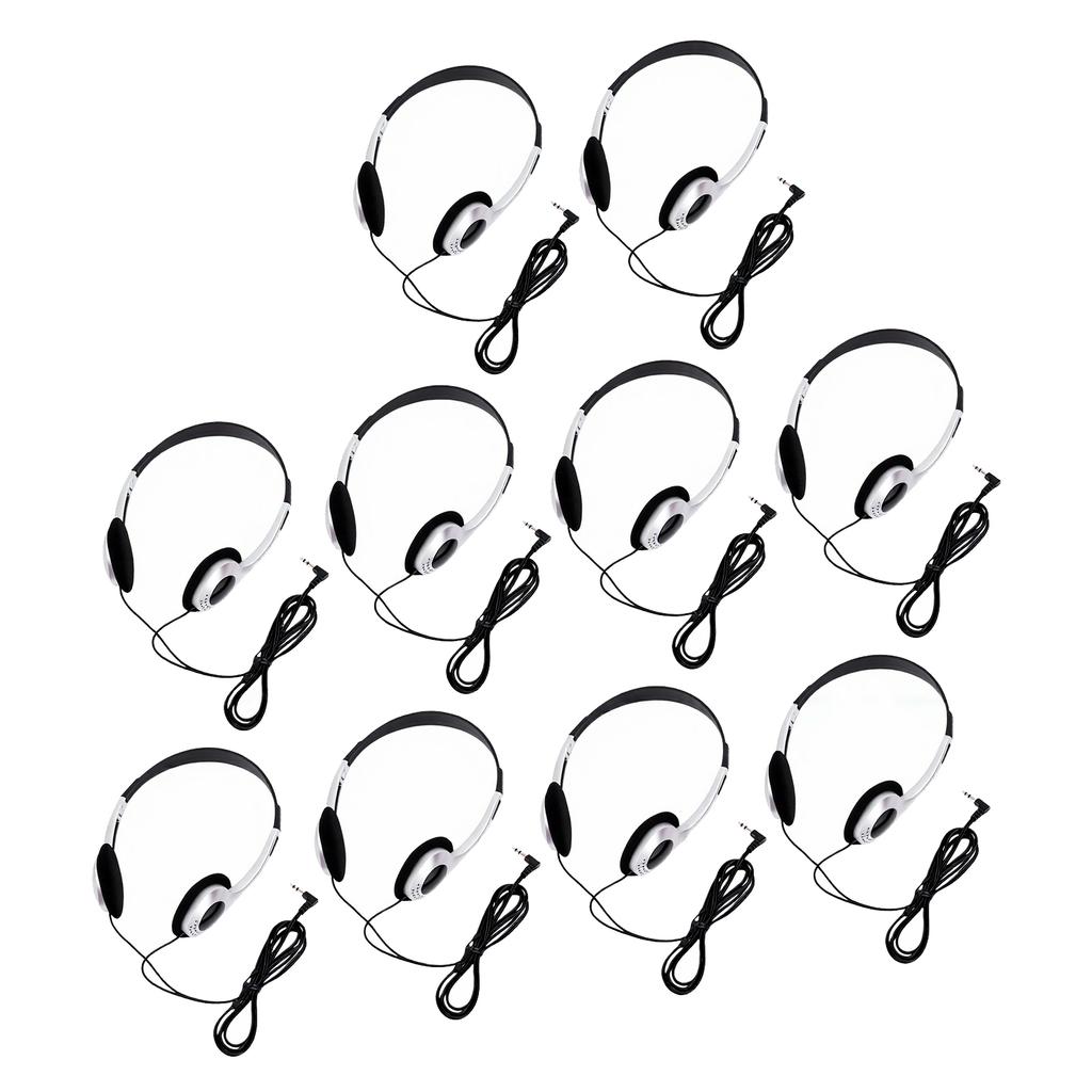 10 Pcs Kids Classroom Headphones Student 3.5mm Wired Over Ear Headphones for School Library Travel Online Learning