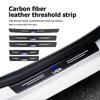 For Lada Carbon Fiber Leather Car Door Threshold Strips Auto Scratch Protector Vesta Granta Largus Vaz Samara Vesta Niva 4X4