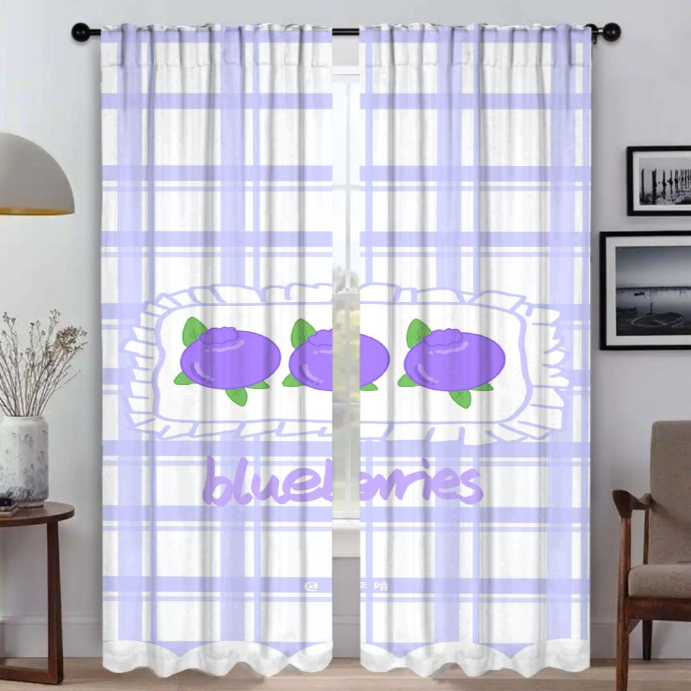 

Фруктовые элегантные шторы для комнаты для камеры Современные шторы для гостиной 2 штуки Занавеска для окна Хэллоуин Украшение Перегородка Жалюзи W50xH70cmx2pcs-CL