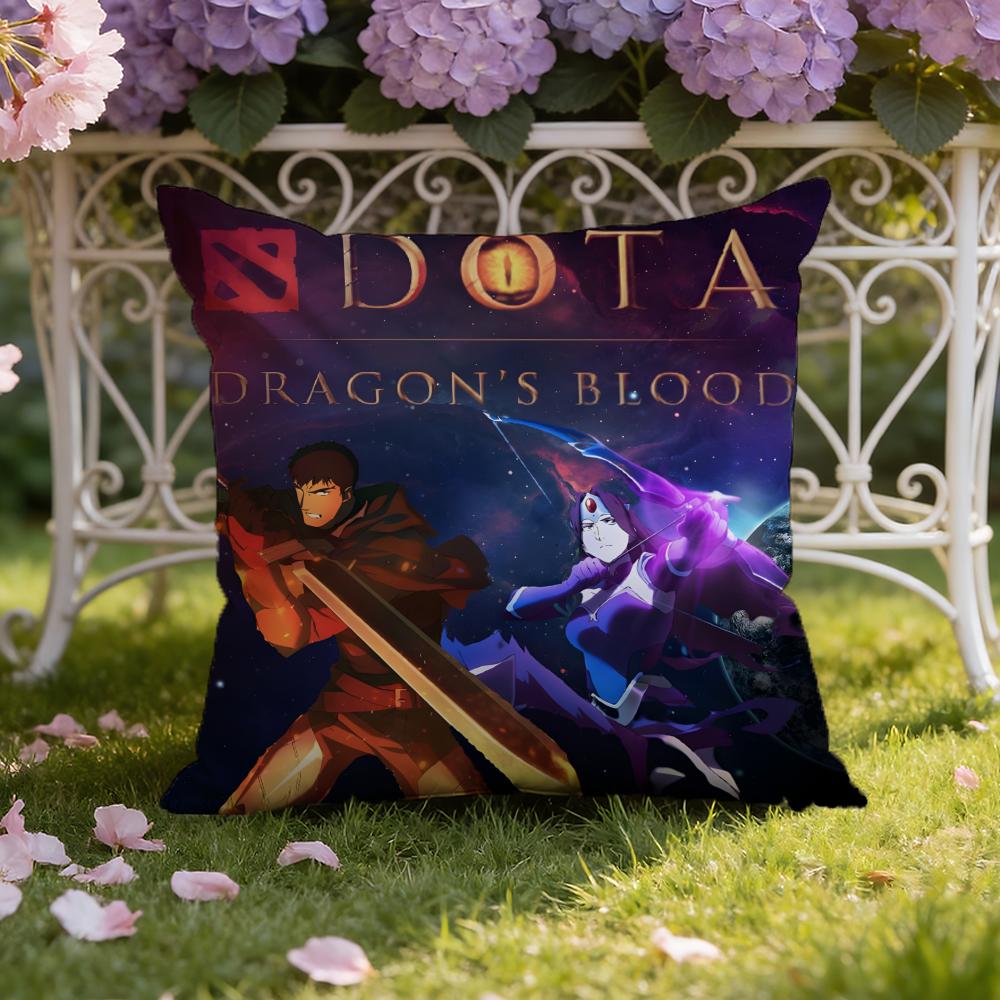 D-Dota D-Dragon's Anim B-Blood Cushion Cover Home & Car Dual-Scene Pillow Cover: Reversible for Premium Comfort