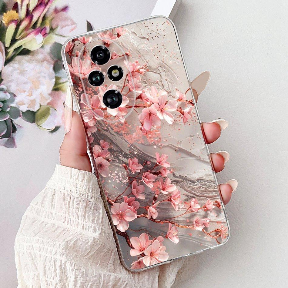 For Honor 200 Pro Honor200 Elegant Floral Butterfly Phone Case For Honor 200 200Pro Soft Silicone TPU Cases