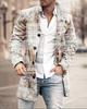 Men's Woolen Mid-Length Digital Print Coat - Autumn/Winter Collection