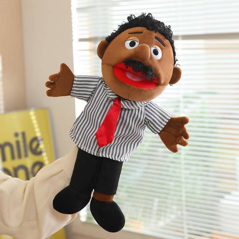 Nieuwste Amerikaanse Familie Plezier Familie Handpop Kawaii Pluche Speelgoed Figuur Pop Cartoon Anime Schattig Kinderen Verjaardag Vakantie Cadeau Pop 38cm