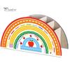 Back to School Stationery Supplies Wooden Rainbow Pencil Holder, Cute Desk Organizer, Office Art Supply Classroom Organizer for Kids, Teacher