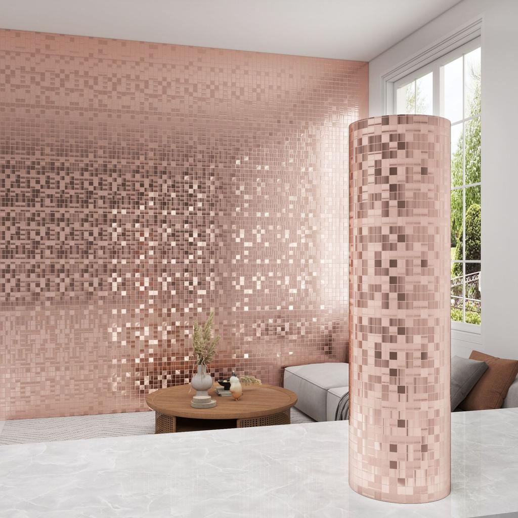 2.3mm Thick Metallic Self-Adhesive Wallpaper Waterproof Scratch-Resistant Vinyl Film Home Renovation, Living Room Bedroom Wall Decor