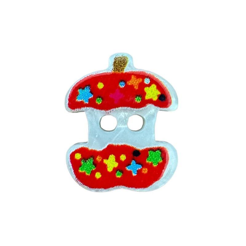 10Pcs Cute Cartoon Star Apple Resin Button Kid Sweater Cardigan Clothing Sewing Accessories Girls' Handmade Hair Clips DIY Decor