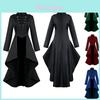 Elegant Dame Vintage Middelalderlig Smoking Gotisk Frakke Perfekt Til Cosplay Kostume