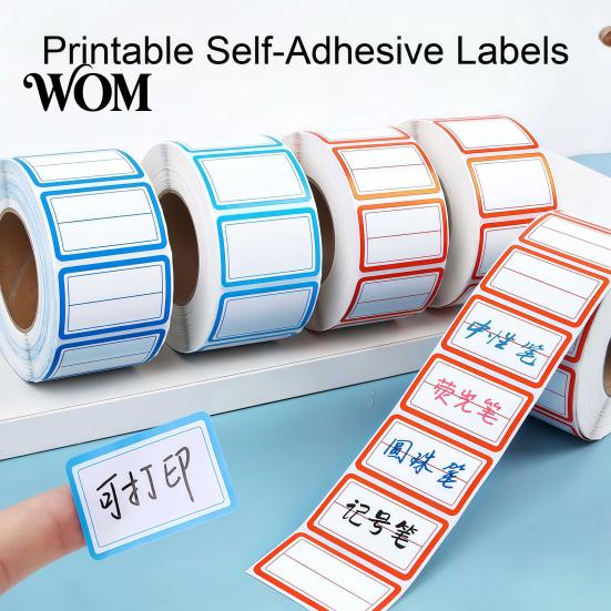 No Residue Labels 500 Pcs Label Stickers, Color Coding Self-Adhesive Name Tags, Waterproof Tags Removable for Handwriting File Folders, Price Shelves