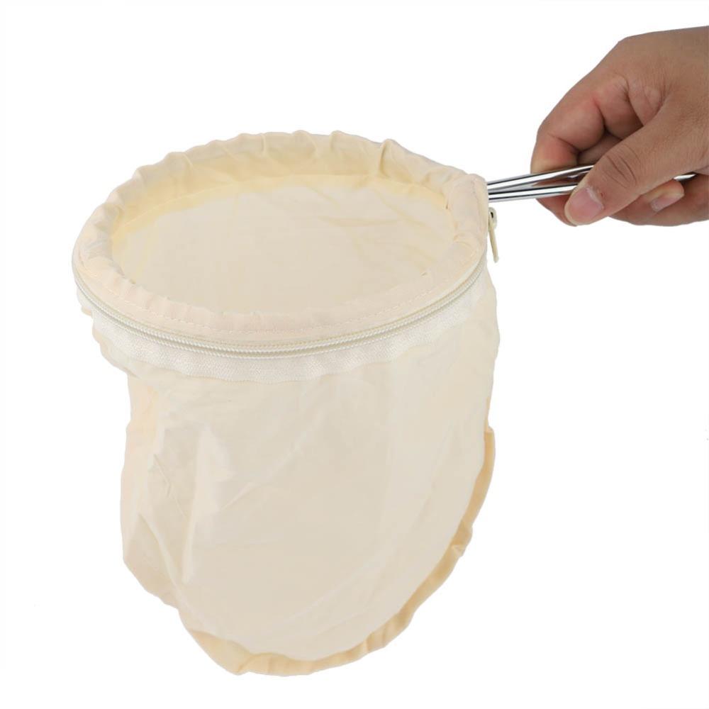 Cotton Coffee Filter Zipper Closure Filter Bags Cloth Infuser Tea Bag Strainer  Coffee