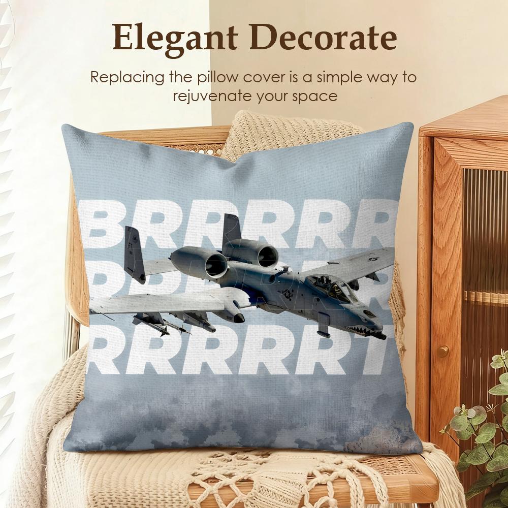 Fighter Jet F35 22 B2 Su57 Cushion Cover Natural Linen Organic Fabric Double-Sided Printing Sofa Home Decor Gift Pillow Case