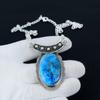 Collana Apatite Blu Neon, Pietra Preziosa Apatite, Collana in Argento Sterling 925, Gioielli Apatite Naturale Per Donne, Collana Apatite Per Regali