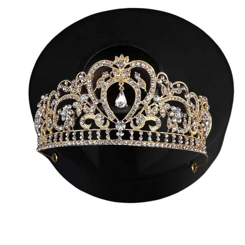 Bride Silver Crystal Girls and Children's Crown Wedding Hair Accessories Wedding Dress Accessories European Birthday Tiara Crown