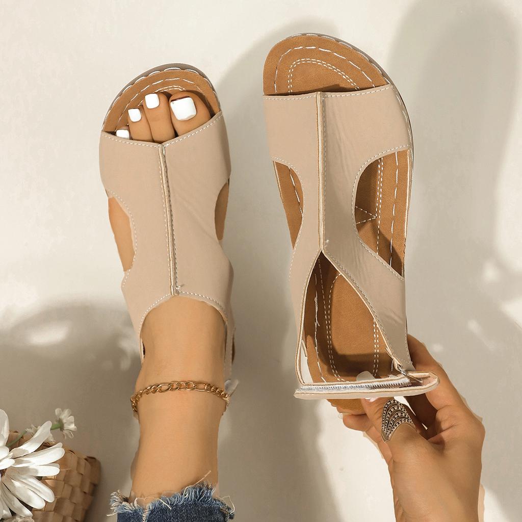 Large Size Wedge Sandals Women's Summer Sandals New Platform Wedge Heel Fish Mouth Sandals