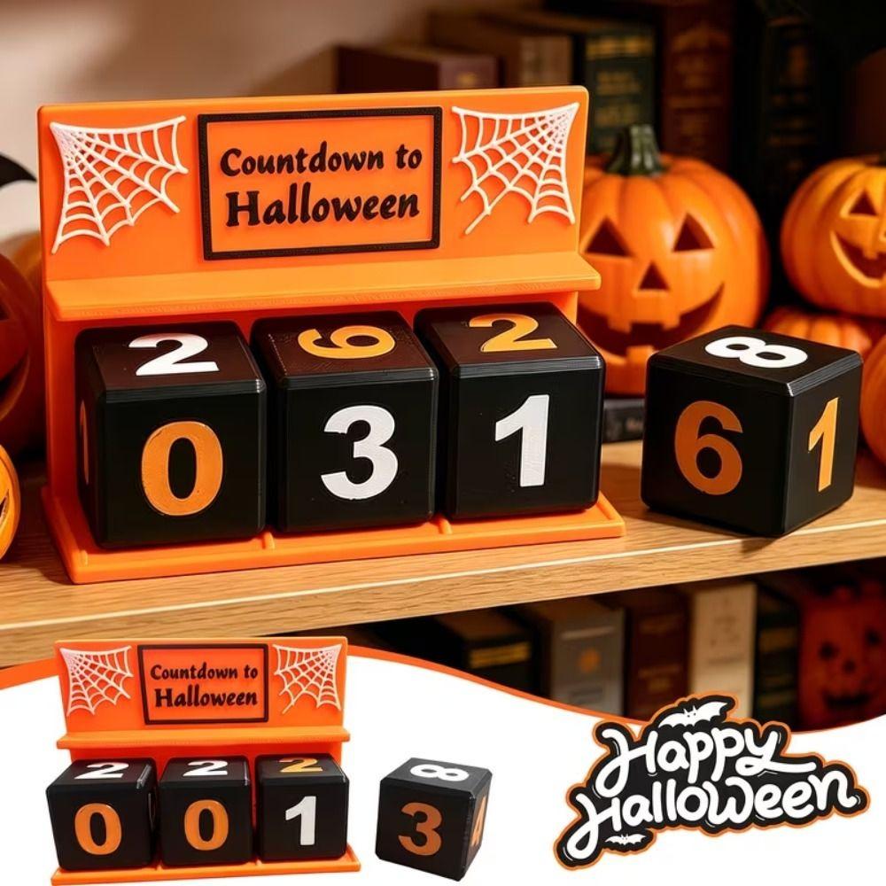 Ornament Halloween Theme Countdown Calendar Exquisite Holiday Decor Desktop Decoration Family
