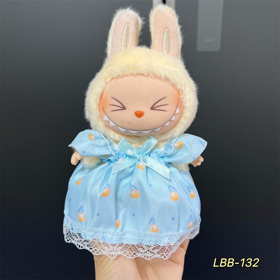 17cm Labubu V2 V1 Trendy Clothes Outfit Accessories Idol Doll Clothing for Kid Gift Labubu Ropa Doll Clothes Set (No Doll)