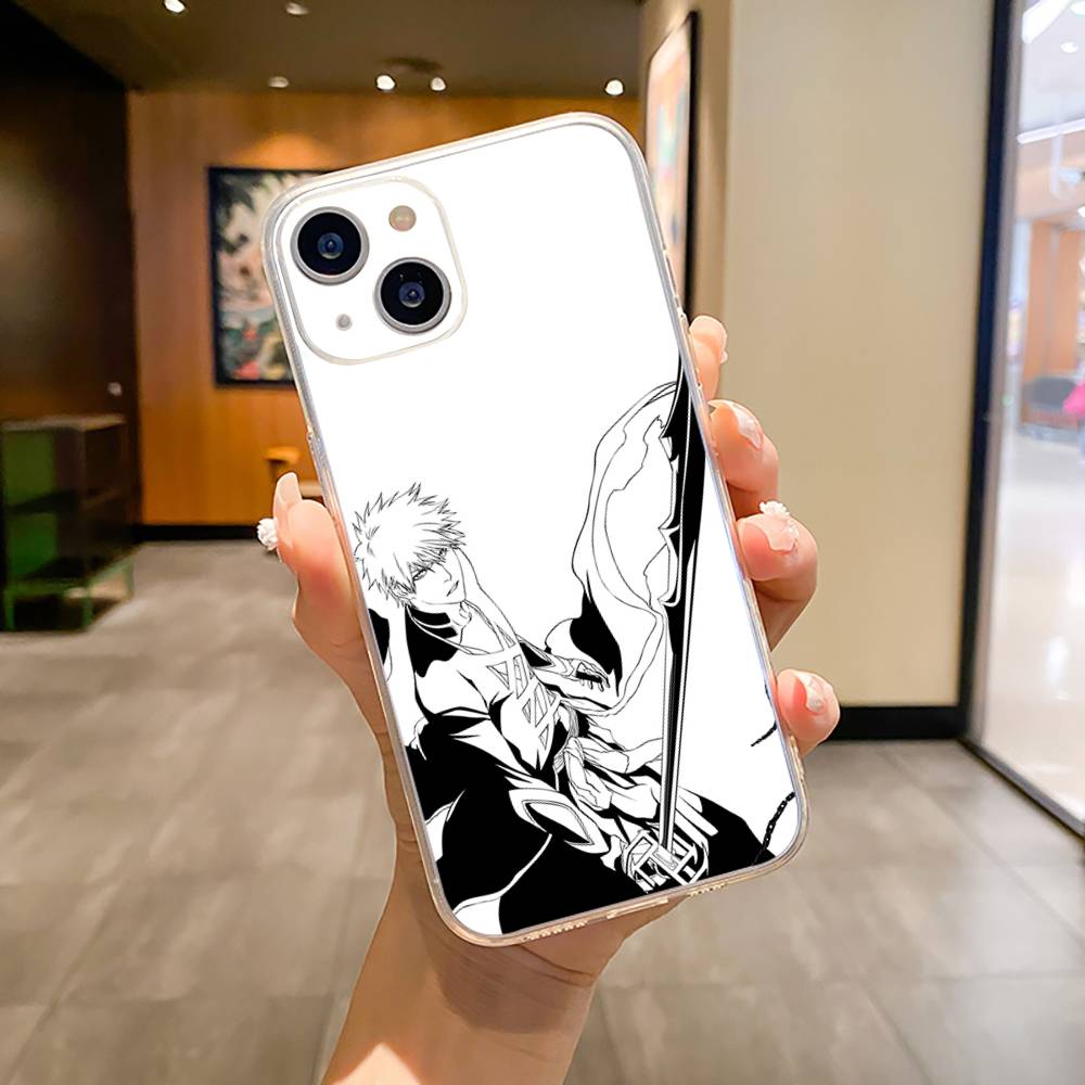 

Hot anime-B-L-E-A-C-H Phone Case For iPhone17,16,15,14,13,12,11 ,Pro Max, Plus Soft Silicone Transparent Cover iPhone16SE4