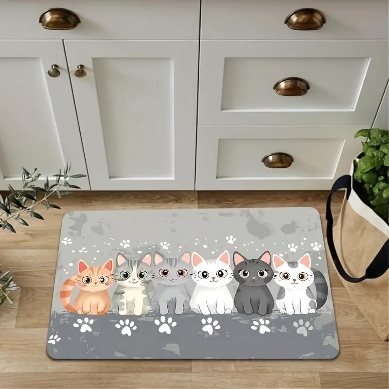 Kitchen Floor Mat, Long Carpet, Made of Velvet Material, Washable, Suitable for Kitchen, Corridor, Laundry Room, Living Room Decoration