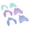 6Pcs Colorful Dental Impression Trays Plastic Materials Teeth Holder