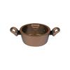 VISIONS CP-8809 20cm Induction Cookware Pot with Glass Lid, Gold Coating, Stew/Curry Pot
