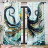 2pc     Party Curtain Octopus Versatile Polyester Fabric  Without Electricity Spring Party & Holiday Decor Use for Holiday Home