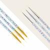 Yousheng 3Pcs Nail Drawing Pens Unique Pattern Ultra-thin Acrylic Nail Art Carving Pens DIY Manicure Gadget for Women