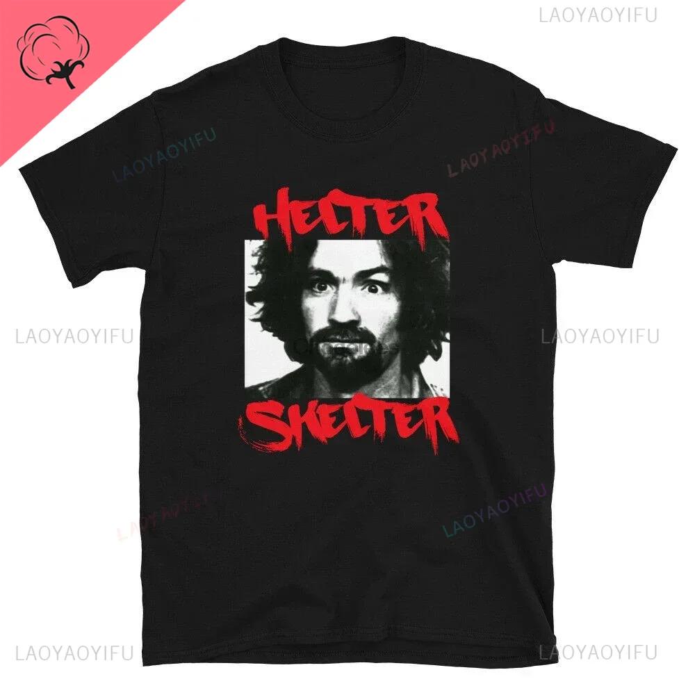 Charles Manson Helter Skelter Cult Zomer van Nieuwe Stijl Liefde Ronde Hals Streetwear Harajuku Korte Mouw Esthetisch Bedrukt T-shirt
