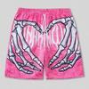 Elastic Waist Jogging Shorts Swim Trunks Board Shorts Summer New Beach Shorts With Hand 3D Print Y2k Shorts For Men