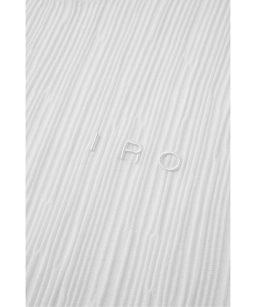 IRO Pleats Pleated Short Sleeve Round Sweater Iqwam26705Whx
