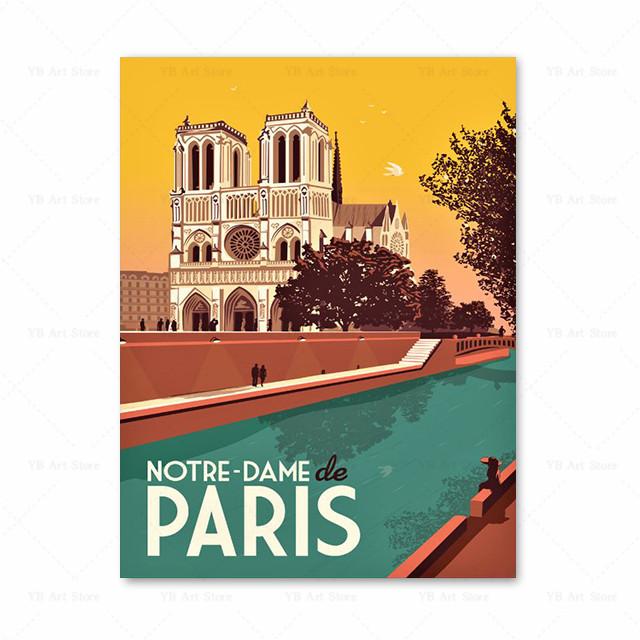 France Strasbourg Paris Marseille Milan Italy Travel Poster Canvas Painting Greece Wall Art Home Decor Living Room Decor As Gift