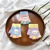 0-3 Years Old, Baby Half-finger Gloves Autumn and Winter Cartoon Five-finger Color Matching Bunny Cute Warm Writing Half-finger Wholesale