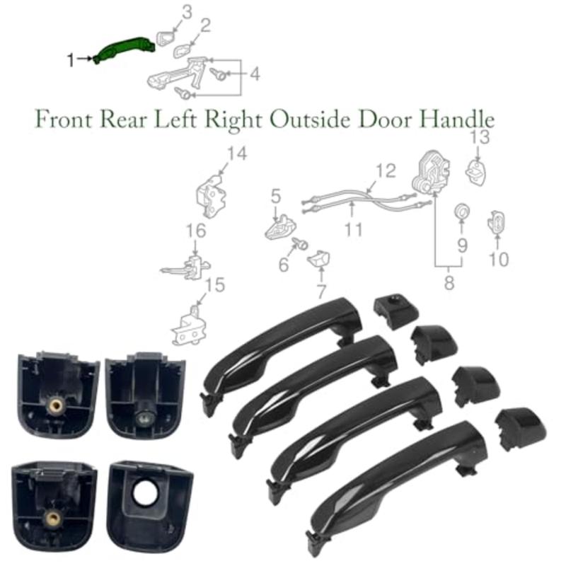 For Toyota Prado Landcruiser 2010 2011 2012 2013 2014 2015 2016 2017 Exterior Door Handle Replacement Accessories 69211-60090