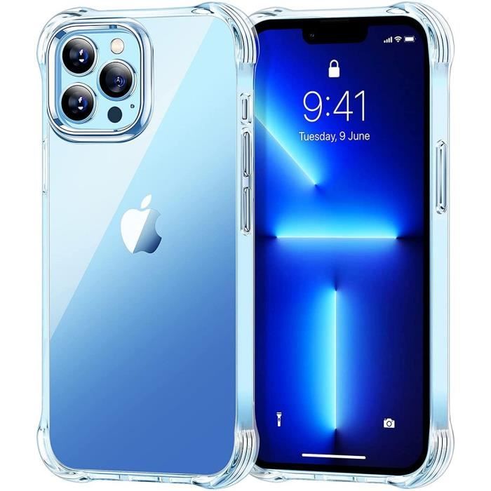 Coque Antichoc - Transparent - pour iPhone 13 Pro - TPU - Résistant aux rayures - Souple