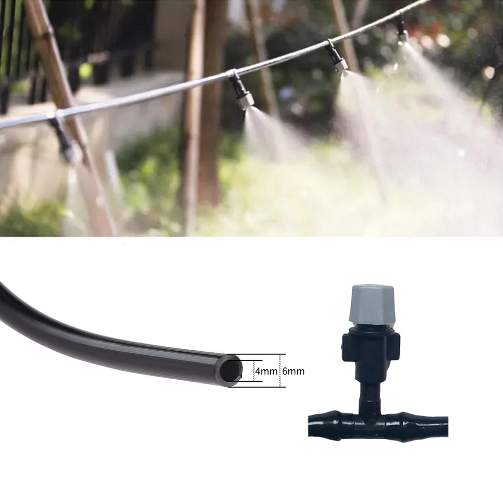 10M/32.8FT DIY Misting Irrigation Kit with Hose Nozzles Quick Connectors Self-Watering System