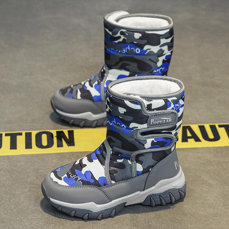 2025 snow boots classmates northeast winter new boys and girls sports cotton boots primary school students warm cotton shoes 2025