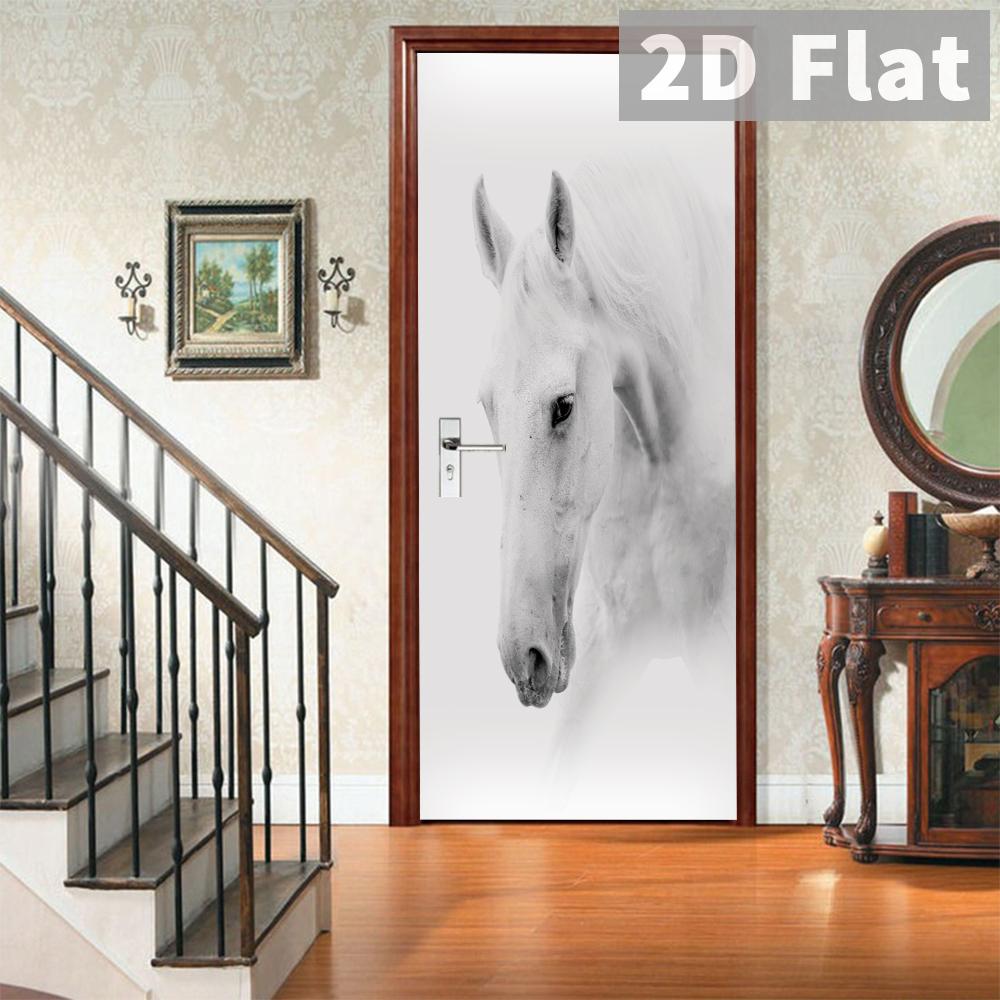 76Style 77/90cm Self-Adhesive Door Stickers Removable Wall Sticker Scenery Wallpaper Stone Stair Murals for Doors Modern Home Decor